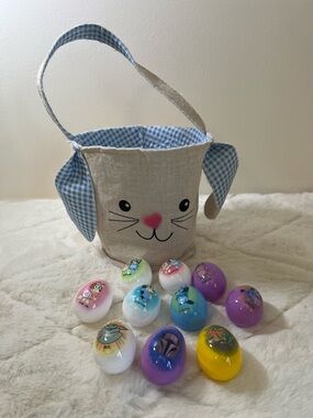 Easter Bunny Basket w Plastic Eggs Bluey Toy Egg Hunt Set Kids Bluey Starwars